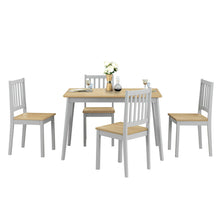 Load image into Gallery viewer, Gymax 5PCS Dining Table and 4 Chairs Set w/ Wooden Legs Home Kitchen Furniture