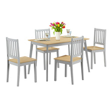 Load image into Gallery viewer, Gymax 5PCS Dining Table and 4 Chairs Set w/ Wooden Legs Home Kitchen Furniture
