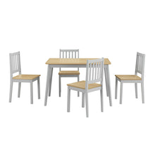 Load image into Gallery viewer, Gymax 5PCS Dining Table and 4 Chairs Set w/ Wooden Legs Home Kitchen Furniture