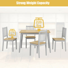 Load image into Gallery viewer, Gymax 5PCS Dining Table and 4 Chairs Set w/ Wooden Legs Home Kitchen Furniture