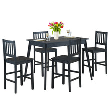 Load image into Gallery viewer, Gymax 5PCS Counter Height Dining Table Set w/ Wooden Legs Home Kitchen Furniture