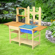 Load image into Gallery viewer, Gymax Wooden Kids Pretend Kitchen Play Set Outdoor Cooking Toy Gift Toddler Child