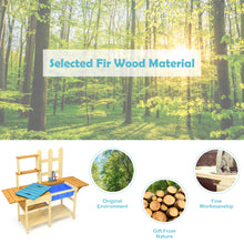 Load image into Gallery viewer, Gymax Wooden Kids Pretend Kitchen Play Set Outdoor Cooking Toy Gift Toddler Child