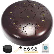 Load image into Gallery viewer, Gymax Steel Tongue Drum 13 Notes 12'' Handpan Drum w/ Bag Mallets & Finger Picks