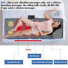 Load image into Gallery viewer, Gymax Foldable Massage Mat Full Body Massager w/ 10 Vibration Motors & 3 Heating Pads