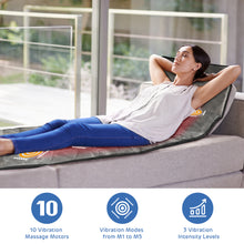 Load image into Gallery viewer, Gymax Foldable Massage Mat Full Body Massager w/ 10 Vibration Motors & 3 Heating Pads