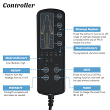 Load image into Gallery viewer, Gymax Foldable Massage Mat Full Body Massager w/ 10 Vibration Motors & 3 Heating Pads