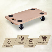 Load image into Gallery viewer, Gymax 440lbs Platform Dolly Rectangle Wood Utility Cart Wheeled