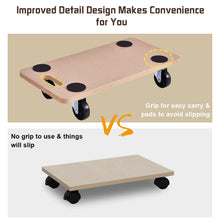 Load image into Gallery viewer, Gymax 440lbs Platform Dolly Rectangle Wood Utility Cart Wheeled
