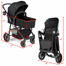 Load image into Gallery viewer, Gymax 2 In1 Foldable Baby Stroller Kids Travel Newborn Infant Buggy Pushchair Black