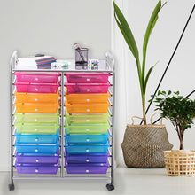 Load image into Gallery viewer, Gymax Office Rolling Cart 20 Storage Drawers Scrapbook Paper Studio Organizer Mutli Color