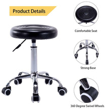 Load image into Gallery viewer, Gymax Set of 2 Black Adjustable Hydraulic Rolling Swivel Stool Salon Massage Spa