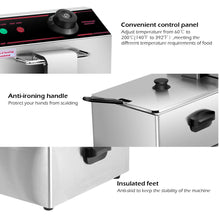 Load image into Gallery viewer, Gymax 1700W Deep Fryer Electric Commercial Tabletop Restaurant Frying w/ Basket Scoop