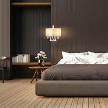Load image into Gallery viewer, Gymax Elegant Design Sheer Shade Floor Lamp Light w/ Hanging Crystals LED Bulbs