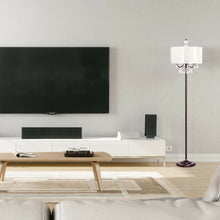 Load image into Gallery viewer, Gymax Elegant Design Sheer Shade Floor Lamp Light w/ Hanging Crystals LED Bulbs