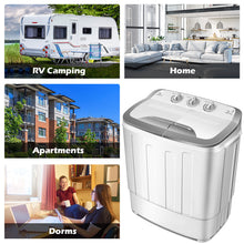 Load image into Gallery viewer, Gymax 8lbs Compact Mini Twin Tub Washing Machine Washer Spinner