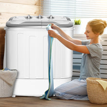 Load image into Gallery viewer, Gymax 8lbs Compact Mini Twin Tub Washing Machine Washer Spinner