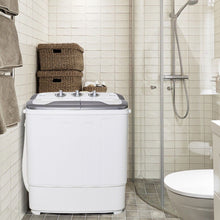 Load image into Gallery viewer, Gymax 8lbs Compact Mini Twin Tub Washing Machine Washer Spinner