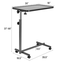 Load image into Gallery viewer, Gymax Overbed Rolling Table Over Bed Laptop Tray Tilting Top Gary