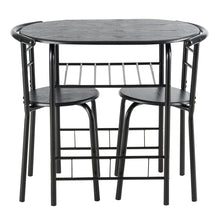 Load image into Gallery viewer, Gymax 3 Piece Dining Set Home Kitchen Furniture Table and 2 Chairs Black