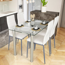 Load image into Gallery viewer, Gymax 5 Piece Table Chair Dining Set Glass Metal Kitchen Furniture