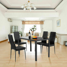 Load image into Gallery viewer, Gymax 5 Piece Table Chair Kitchen Dining Set Furniture Glass Metal