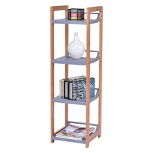 Load image into Gallery viewer, Gymax Bamboo 4 Tier Multifunction Storage Tower Rack Shelving Shelf Units Stand