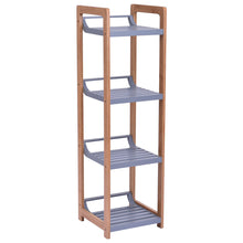 Load image into Gallery viewer, Gymax Bamboo 4 Tier Multifunction Storage Tower Rack Shelving Shelf Units Stand