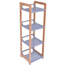 Load image into Gallery viewer, Gymax Bamboo 4 Tier Multifunction Storage Tower Rack Shelving Shelf Units Stand