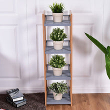 Load image into Gallery viewer, Gymax Bamboo 4 Tier Multifunction Storage Tower Rack Shelving Shelf Units Stand