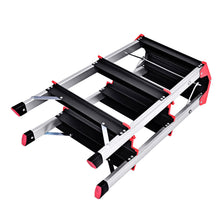 Load image into Gallery viewer, Gymax Folding Aluminum Lightweight Ladder 3 Step Non-Slip Platform Stool