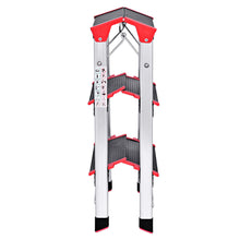 Load image into Gallery viewer, Gymax Folding Aluminum Lightweight Ladder 3 Step Non-Slip Platform Stool