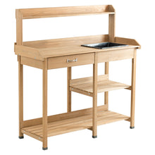 Load image into Gallery viewer, Gymax Potting Table Bench Outdoor Indoor Work Station Garden Planting Wood Shelves