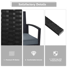 Load image into Gallery viewer, Gymax Patio Garden 4PC Rattan Wicker Furniture Set Black