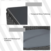 Load image into Gallery viewer, Gymax Patio Garden 4PC Rattan Wicker Furniture Set Black
