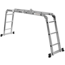 Load image into Gallery viewer, Gymax 12.5Ft Multi Purpose Folding EN131 Aluminum Scaffold Ladder Step