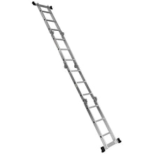 Load image into Gallery viewer, Gymax 12.5Ft Multi Purpose Folding EN131 Aluminum Scaffold Ladder Step