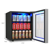 Load image into Gallery viewer, Gymax 60 Can Beverage Refrigerator Beer Wine Soda Drink Cooler Mini Fridge Glass Door
