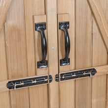 Load image into Gallery viewer, Gymax Garden Outdoor Wooden Storage Shed Cabinet Double Doors Fir Wood Lockers