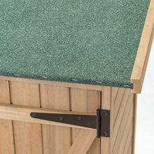 Load image into Gallery viewer, Gymax Garden Outdoor Wooden Storage Shed Cabinet Double Doors Fir Wood Lockers