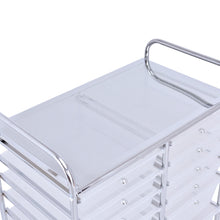 Load image into Gallery viewer, Gymax Semitransparent Office Rolling Cart 12 Storage Drawer Studio Organizer Bins Scrapbook Paper
