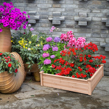 Load image into Gallery viewer, Gymax Wooden Garden Bed Vegetable Flower Raised Square Planter Kit Outdoor Garden