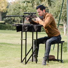 Load image into Gallery viewer, Gymax Folding Shooting Bench Seat with Adjustable Table Gun Rest Height Adjustable