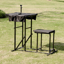 Load image into Gallery viewer, Gymax Folding Shooting Bench Seat with Adjustable Table Gun Rest Height Adjustable