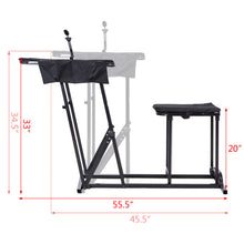 Load image into Gallery viewer, Gymax Folding Shooting Bench Seat with Adjustable Table Gun Rest Height Adjustable