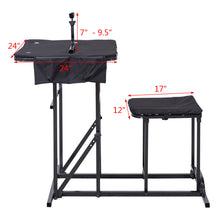 Load image into Gallery viewer, Gymax Folding Shooting Bench Seat with Adjustable Table Gun Rest Height Adjustable