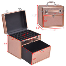 Load image into Gallery viewer, Gymax Nail Accessories Organizer Makeup Case Polish Travel Box Panel With Drawer