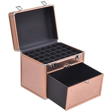 Load image into Gallery viewer, Gymax Nail Accessories Organizer Makeup Case Polish Travel Box Panel With Drawer