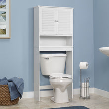 Load image into Gallery viewer, Gymax Bathroom Space Saver Over The Toilet Shelved Storage Cabinet Organizer White