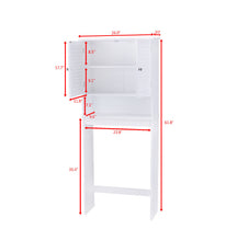 Load image into Gallery viewer, Gymax Bathroom Space Saver Over The Toilet Shelved Storage Cabinet Organizer White